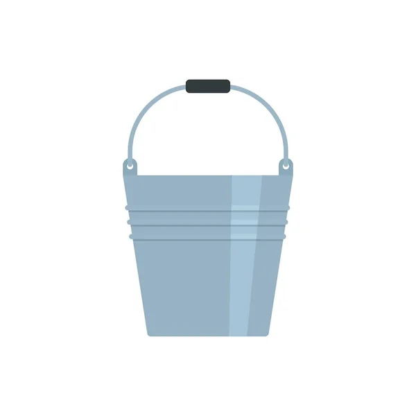 Plechový kbelík ikona, plochý — Stockový vektor