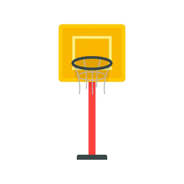 Баскетбольна вежа значок, плоский стиль — стоковий вектор