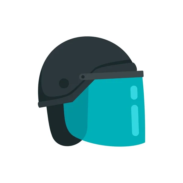 警察头盔图标，扁平风格 — 图库矢量图片