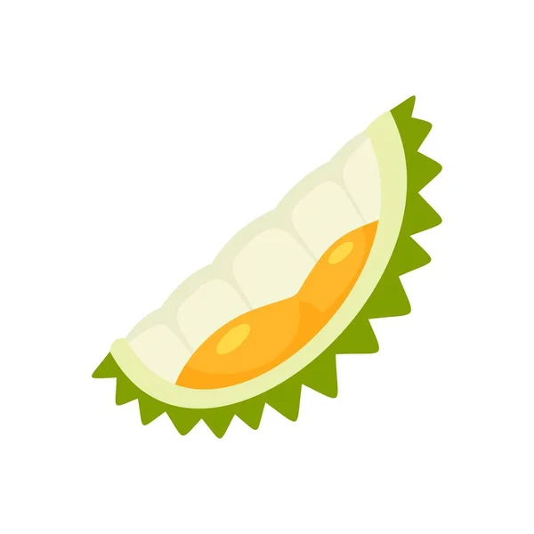 Musang durian pieza icono, estilo plano — Vector de stock