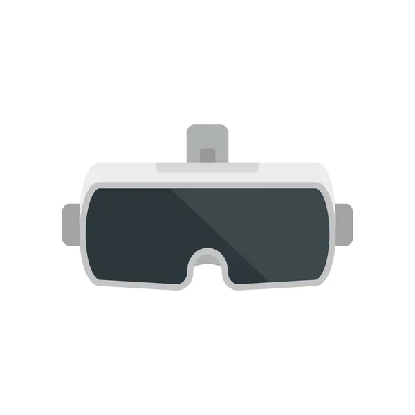Ícone de fone de ouvido realidade virtual, estilo plano — Vetor de Stock