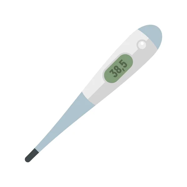 Icône du thermomètre électronique, style plat — Image vectorielle