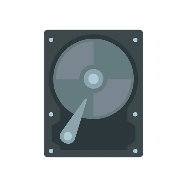 Hard disk icon, flat style — Stock Vector