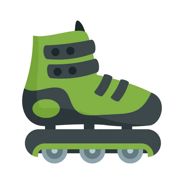 Icono de patines en línea protegidos, estilo plano — Archivo Imágenes Vectoriales