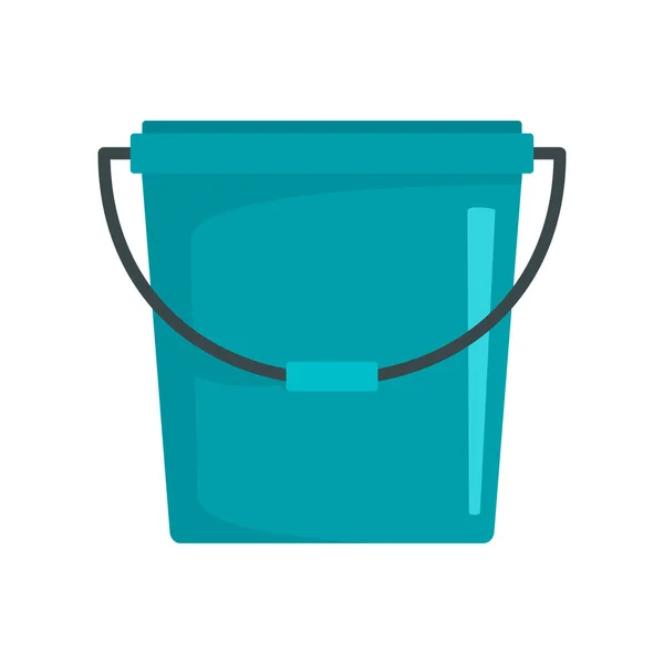 Ícone de balde de plástico, estilo plano — Vetor de Stock
