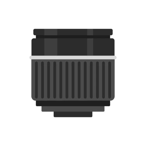 Icono de lente macro, estilo plano — Vector de stock