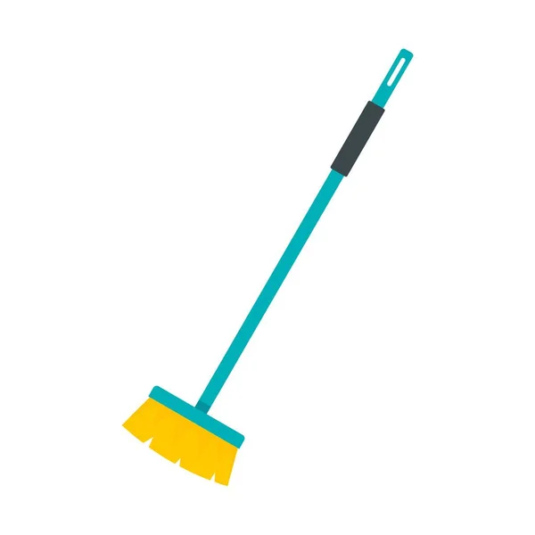 Schoonmaak mop pictogram, vlakke stijl — Stockvector