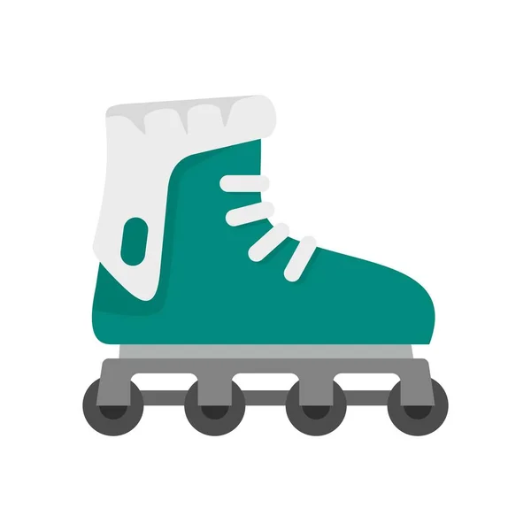 Glijden Inline schaatsen icoon, platte stijl — Stockvector