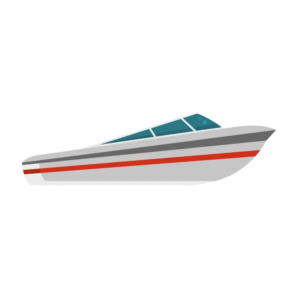 Icône bateau de vitesse, style plat — Image vectorielle