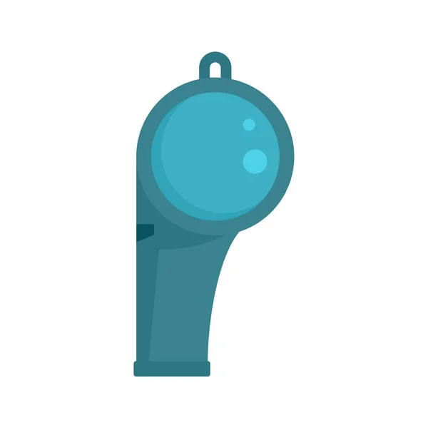 Icône de sifflet de sauveteur, style plat — Image vectorielle