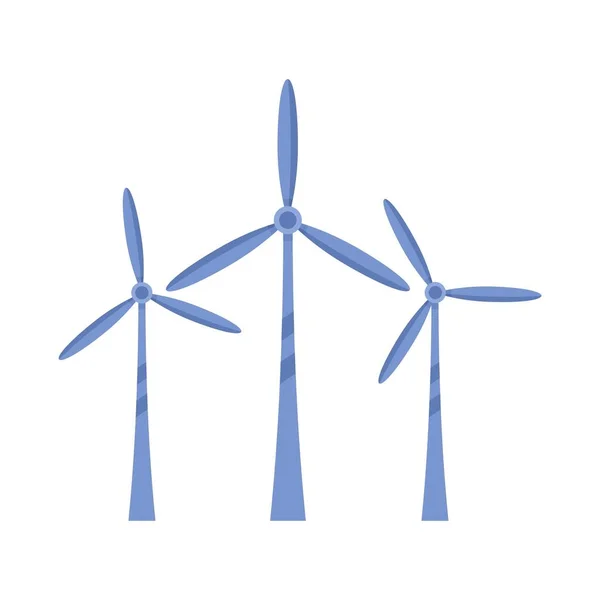 Icono de turbina de potencia de innovación, estilo plano — Archivo Imágenes Vectoriales