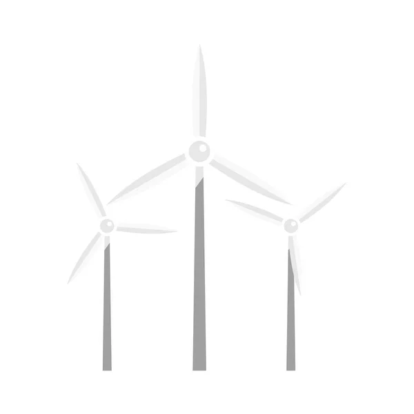 Ontwikkeling windturbine icoon, platte stijl — Stockvector