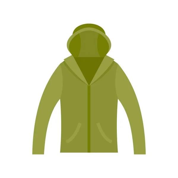 Значок охотничьей куртки, плоский стиль — стоковый вектор