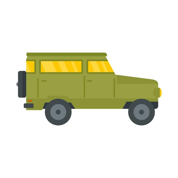 Caza fuera de la carretera icono del coche, de estilo plano — Vector de stock