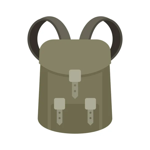 Значок охотника на рюкзак, плоский стиль — стоковый вектор