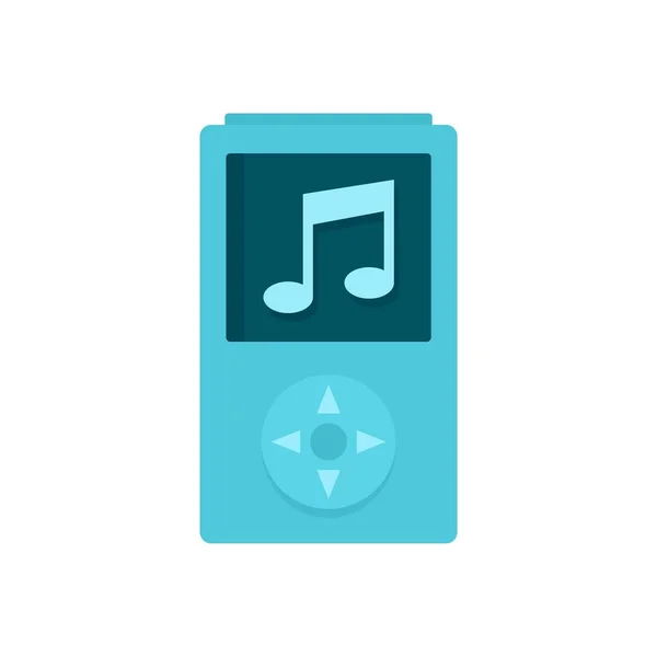 Icono de reproductor de música moderna, estilo plano — Vector de stock