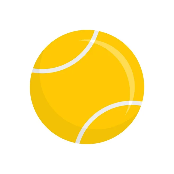 Icono de pelota de tenis, estilo plano — Vector de stock