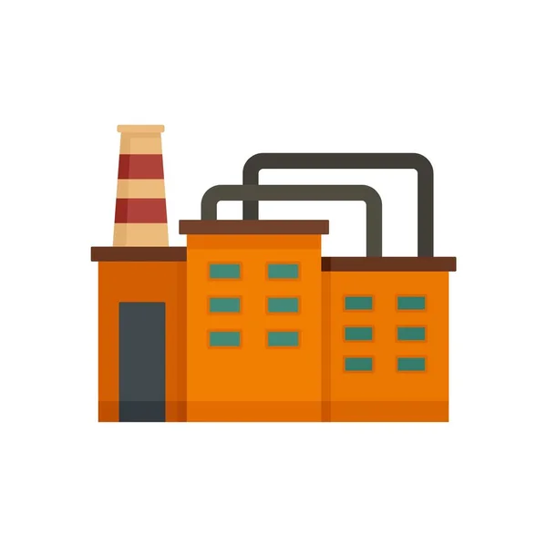 Ikona továrny rafinerie, plochý styl — Stockový vektor