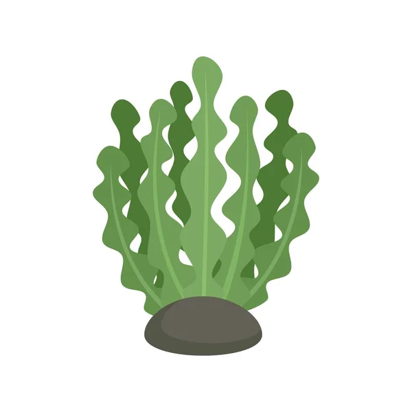 Marin bio Plant ikon, platt stil — Stock vektor
