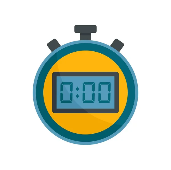 Sport stopwatch icon, flat style — Stock Vector