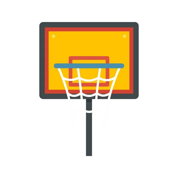 Баскетбольна дошка значок, плоский стиль — стоковий вектор