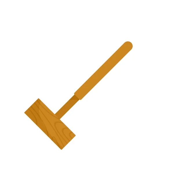 Icono de mazo de croquet, estilo plano — Vector de stock