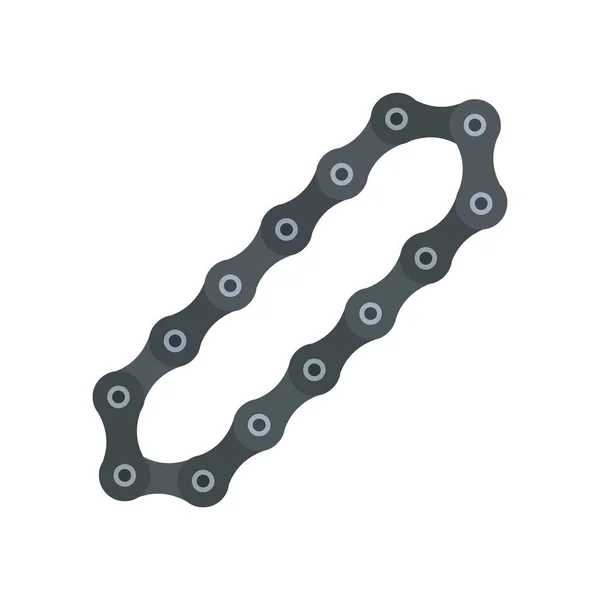 Bike chain icon, flat style — Stock Vector