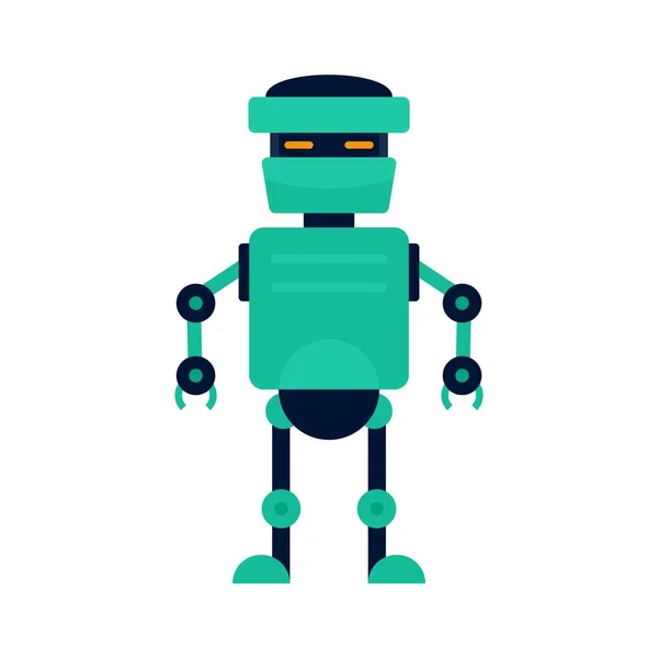 Icono de robot artificial, estilo plano — Vector de stock