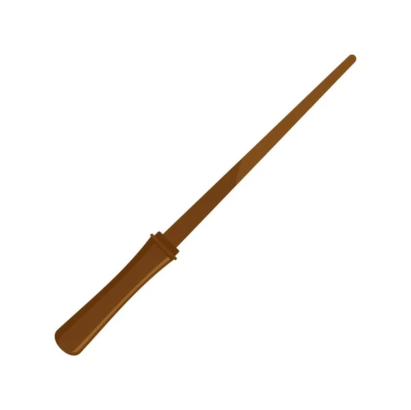 Magic stick icon, flat style — Stock Vector
