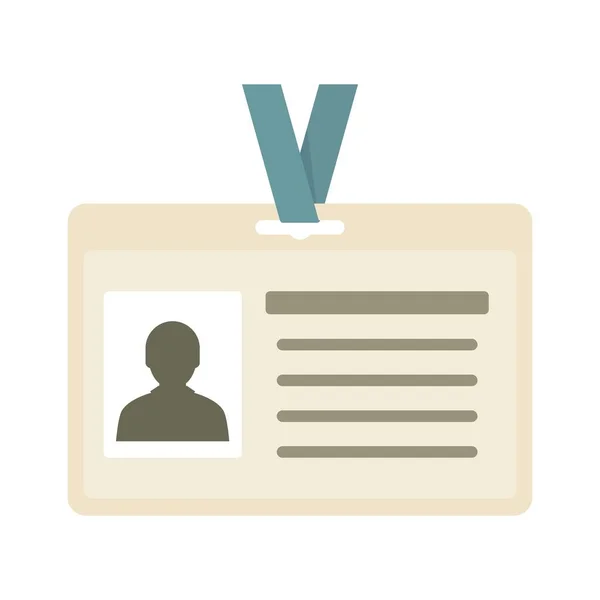ID-badge pictogram, platte stijl — Stockvector