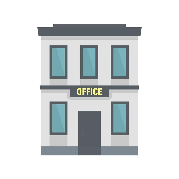 Icône de bureau d'affaires, style plat — Image vectorielle