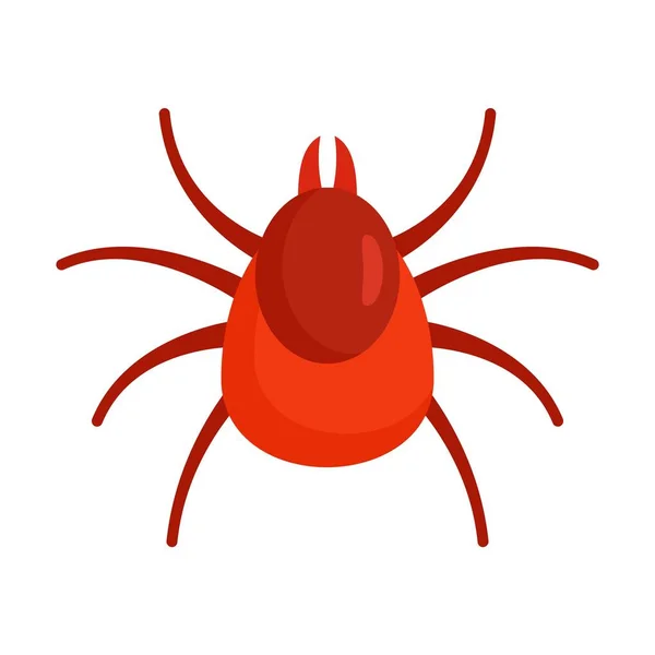 Icône d'acarien insecte, style plat — Image vectorielle