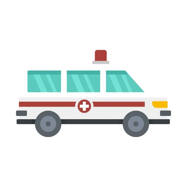 救急車の車のアイコン、フラット スタイル — ストックベクタ