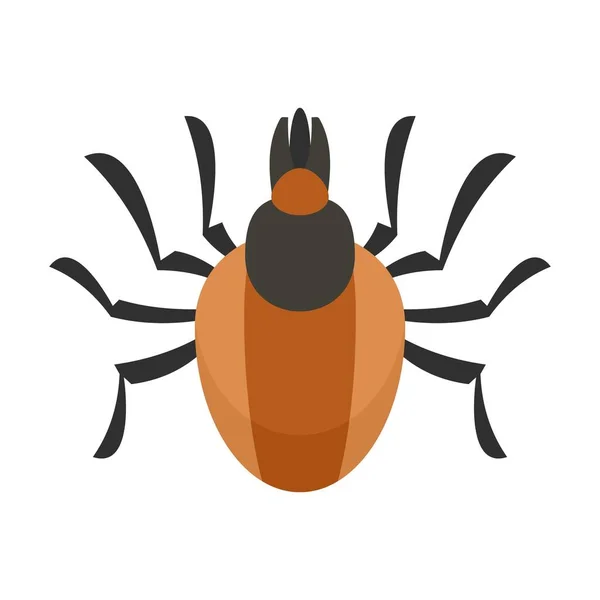 Parasite mite icon, flat style — Stock Vector