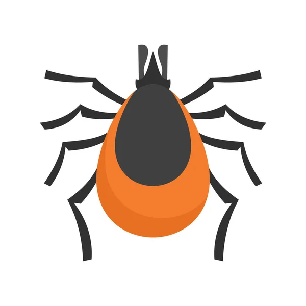 Allergy mite icon, flat style — Stock Vector