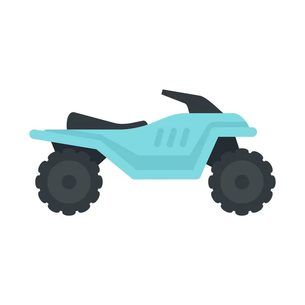 Icône de moto quad motocross, style plat — Image vectorielle
