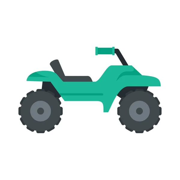 Dirt tire quad bike icon, flat style — Stock Vector