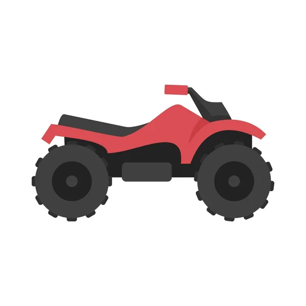 Ride Quad Ikone, flacher Stil — Stockvektor