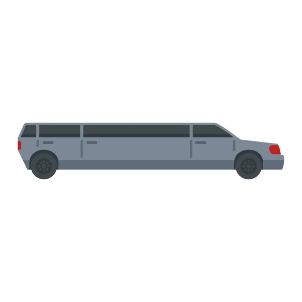 Icône de service de limousine, style plat — Image vectorielle