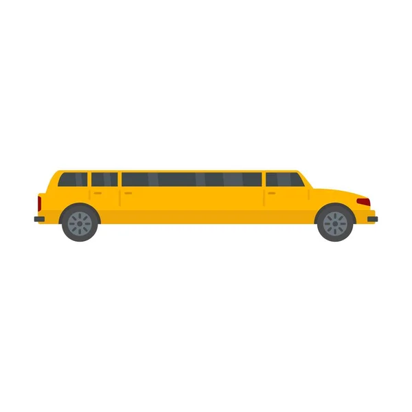 Travel limousine icon, platte stijl — Stockvector
