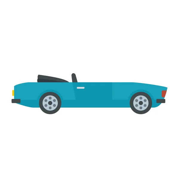 Sommer-Cabrio-Ikone, flacher Stil — Stockvektor
