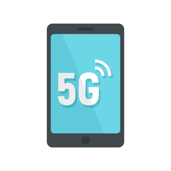 5g 스마트 폰 아이콘, 플랫 스타일 — 스톡 벡터