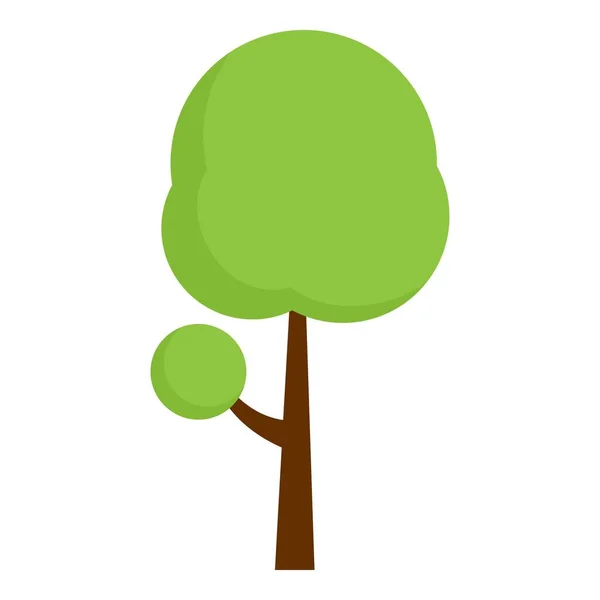 Green tree garden icon, flat style — Stock Vector