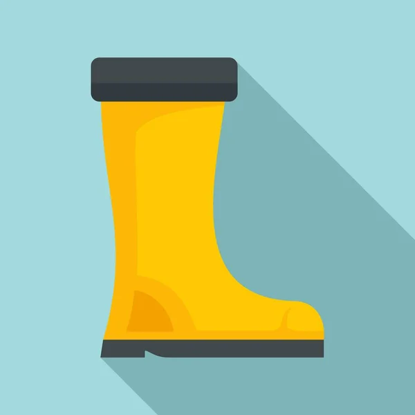 Rubber boot on, flat style — Stock Vector