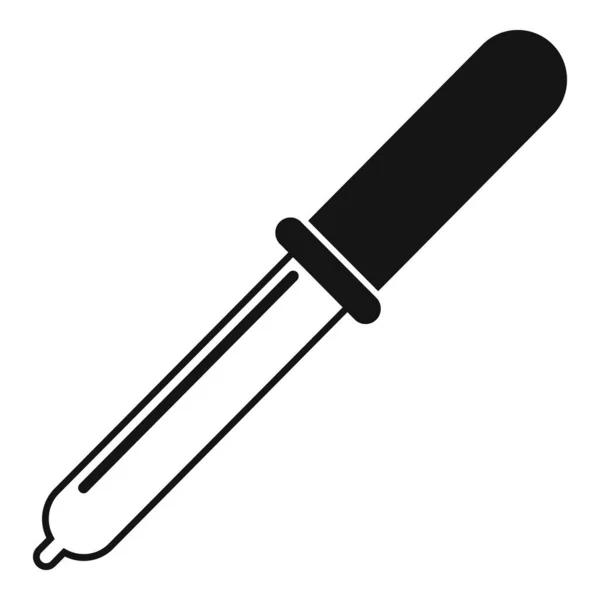 Значок медицинского пипетки, простой стиль — стоковый вектор