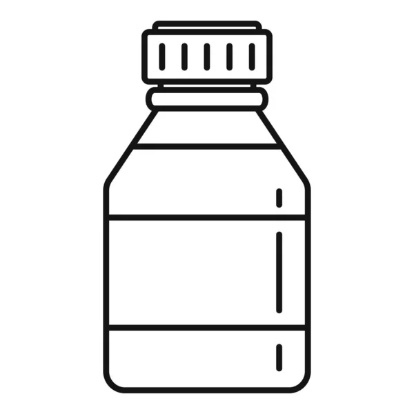 Icône de bouteille médicale, style contour — Image vectorielle