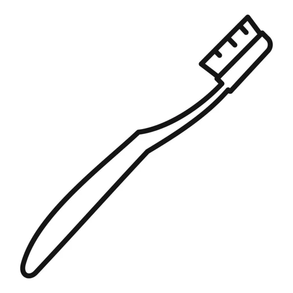 Иконка зубной щетки, стиль контура — стоковый вектор