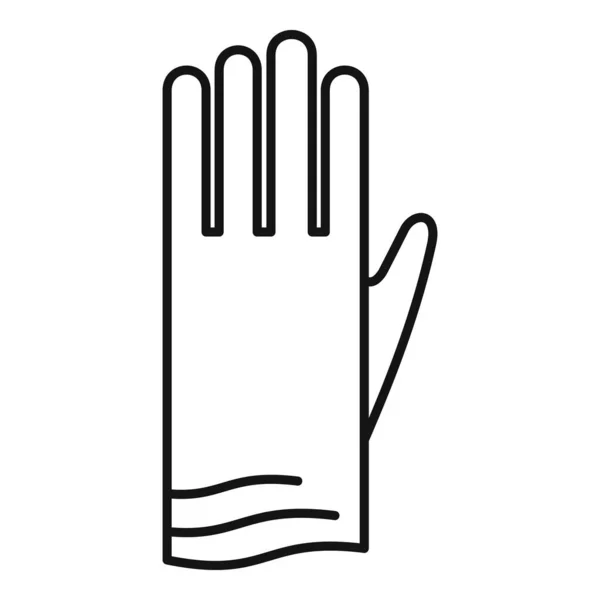 Putzhandschuh-Symbol, Umrissstil — Stockvektor