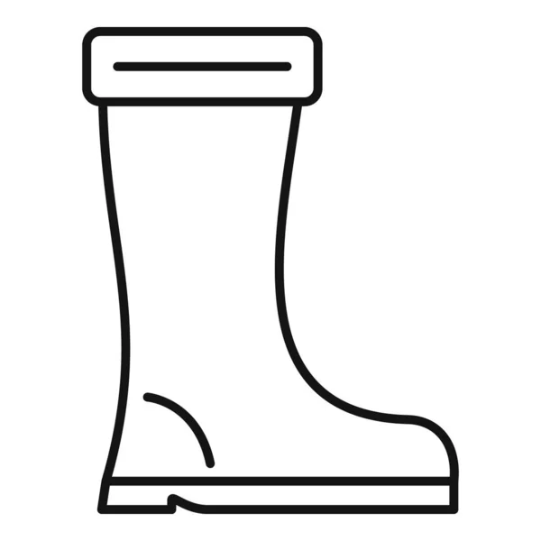 Ícone de bota de borracha, estilo esboço — Vetor de Stock