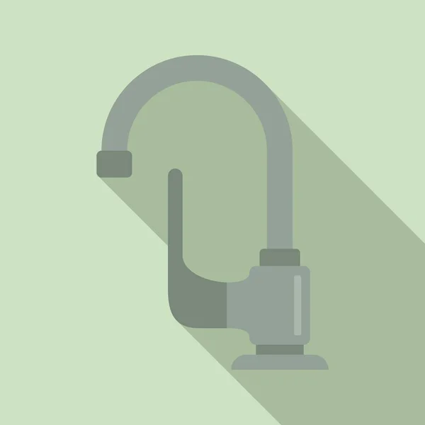 Closed faucet icon, flat style — ストックベクタ